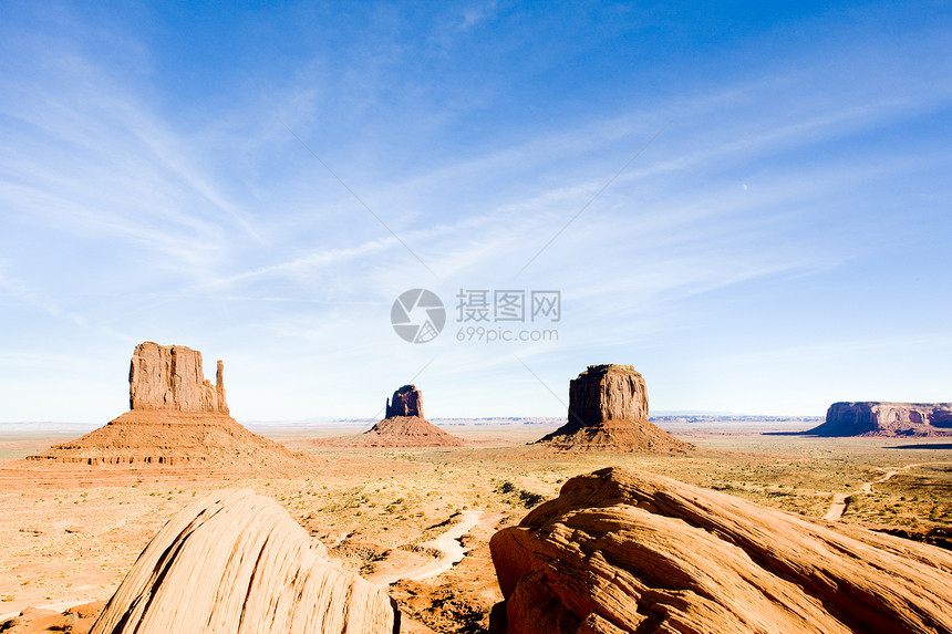 Mittens和纪念碑谷国家公园外观侵蚀世界风景岩层旅行自然现象地质学地质手套图片