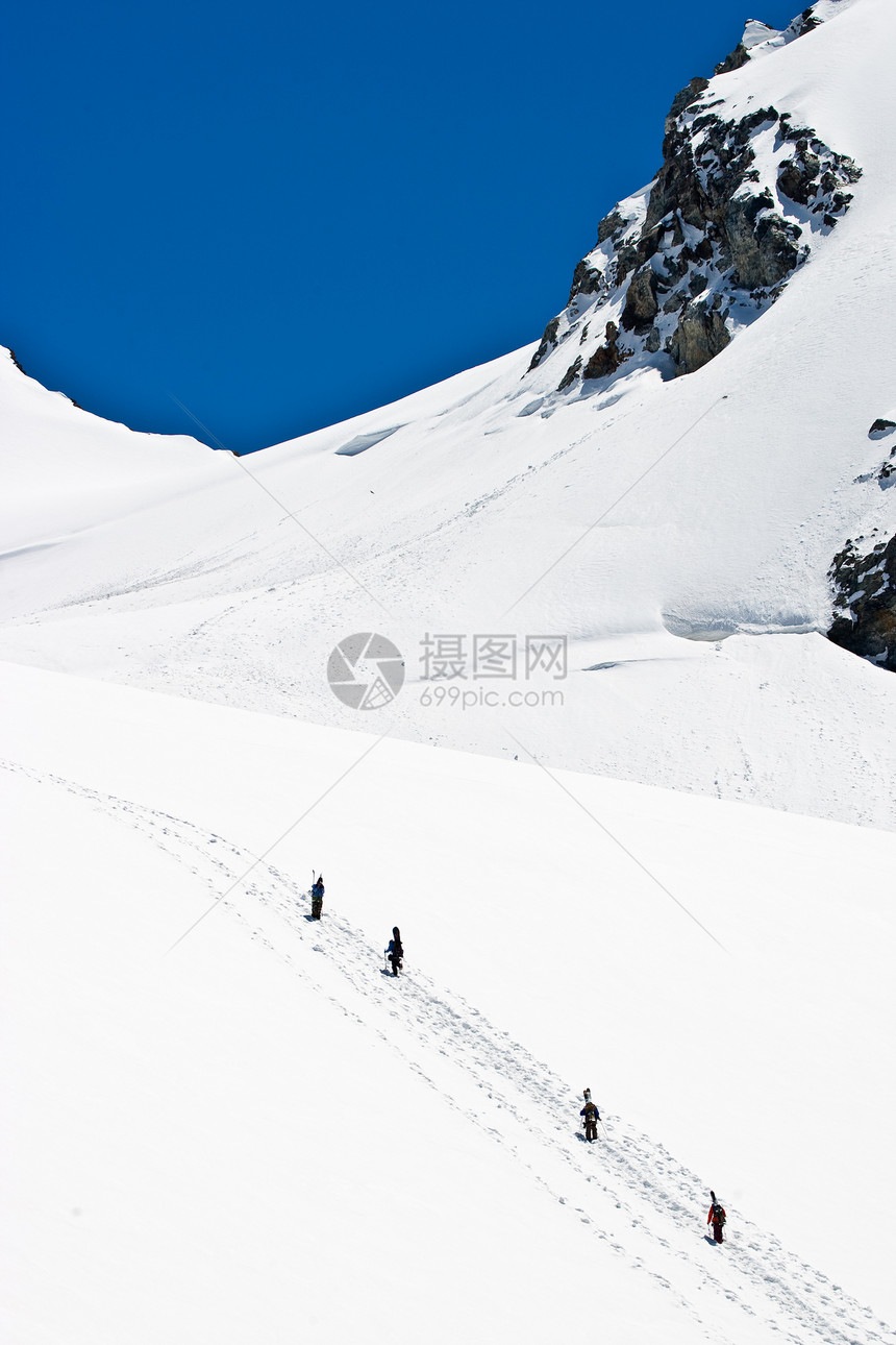 高加索夏季的冰川自然天空土地国家滑雪旅游自由旅行城市假期图片