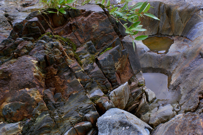 石石头交响乐石头绿色红色调色板卵石水平岩石巨石图片