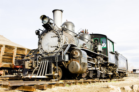 美国科罗拉多铁路博物馆的干机车世界运输博物馆蒸汽外观位置旅行铁路运输铁路背景图片