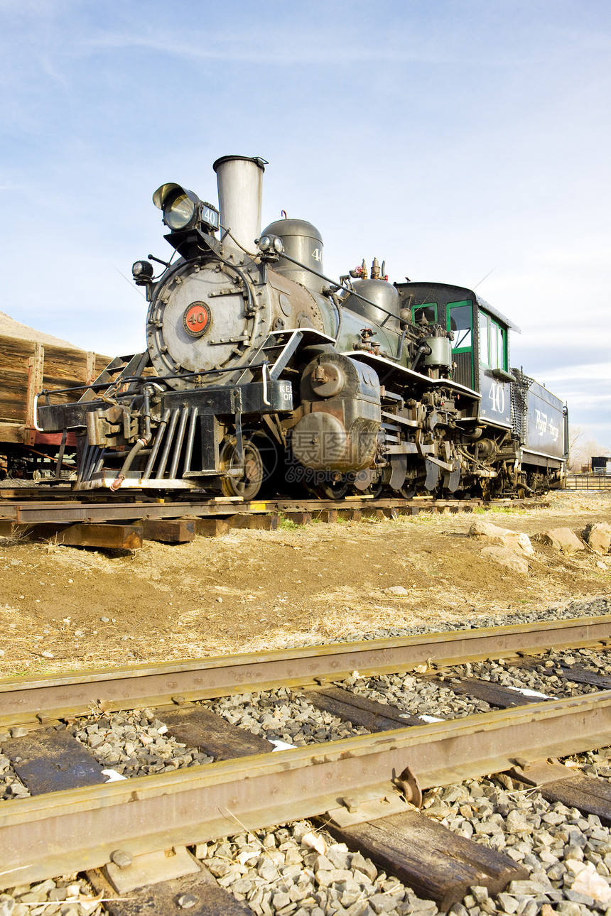 美国科罗拉多铁路博物馆的干机车外观世界位置博物馆旅行蒸汽铁路运输铁路运输图片