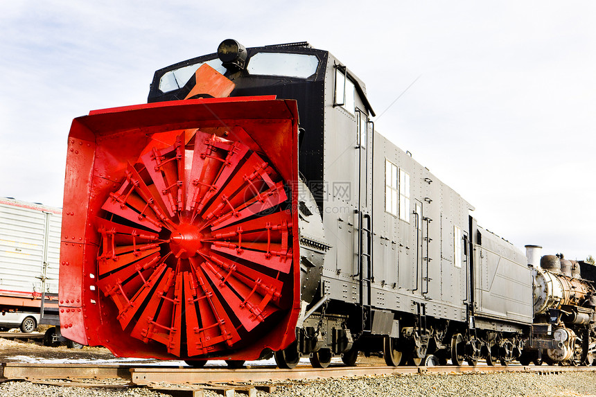 美国科罗拉多铁路博物馆铁路犁外观发动机机车车辆牵引铁路运输电机柴油机博物馆运输图片