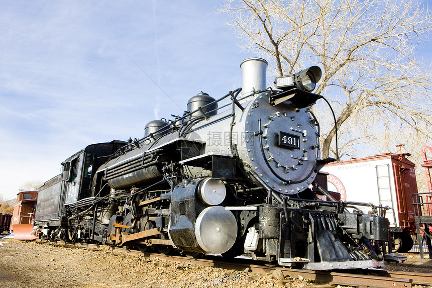 美国科罗拉多铁路博物馆的干机车运输铁路旅行铁路运输博物馆世界位置外观蒸汽图片