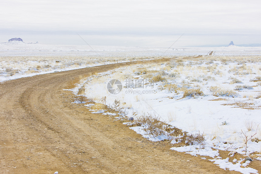 美国科罗拉多冬季风景外观小路图片