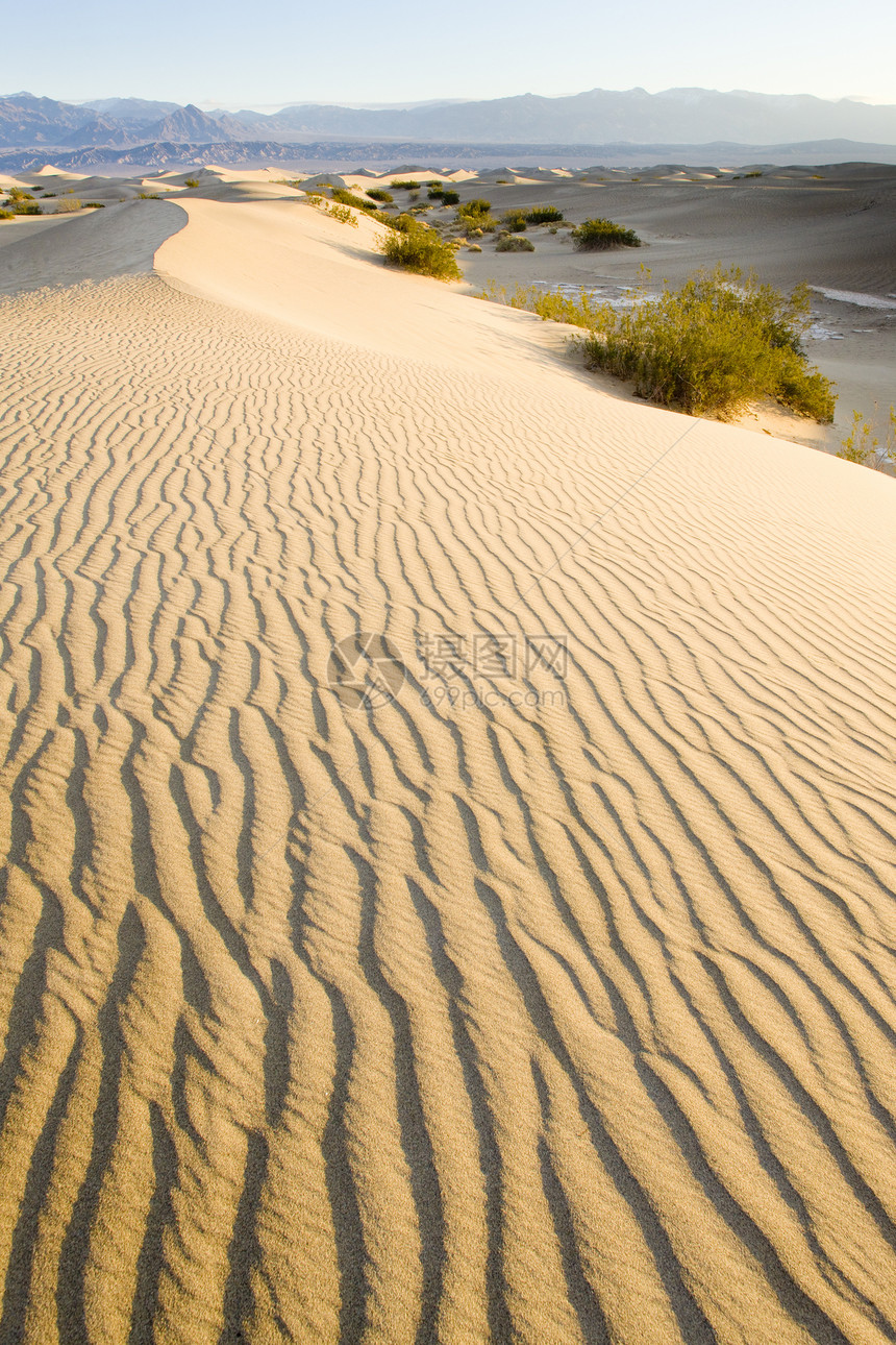 卡利福恩死亡谷国家公园水井沙沙沙沙沙丘世界起伏风景山脉沙漠干旱沙丘流沙外观位置图片