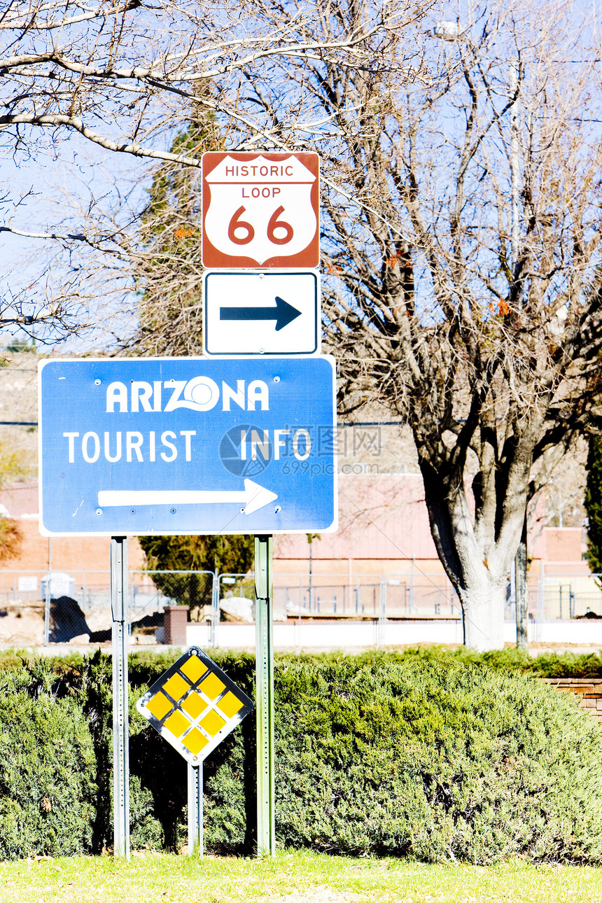 66号公路 美国亚利桑那州金曼外观路标路线图片