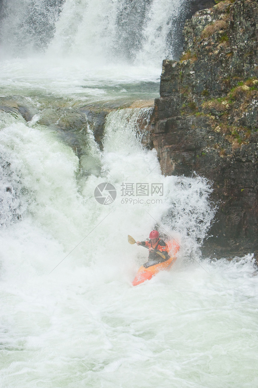 挪威的瀑布速度力量假期追求冒险挑战橙子激流风险溪流图片