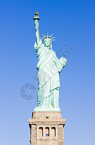自由国家纪念碑国际女神像 美国纽约旅行位置世界雕像地标纪念碑雕塑自由外观背景图片