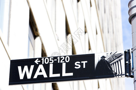 美国纽约市华尔街标志社交易经济世界商业金融银行业股票交换位置外观背景图片