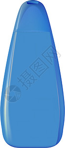洗发水瓶配饰蓝色瓶子洗澡身体保健化妆品空白卫生插图背景图片