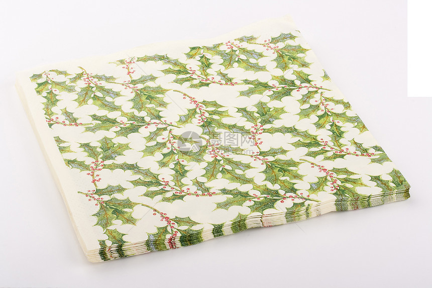 纸巾纸洁净装饰绿色餐巾卫生组织餐具风格厨房桌布图片