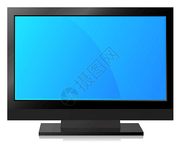LED电视黑色LCD LED 等离子电视插画