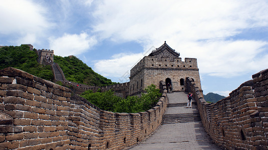 共筑长城中国长城山脉旅行王朝旅游访问wall长城墙吸引力背景