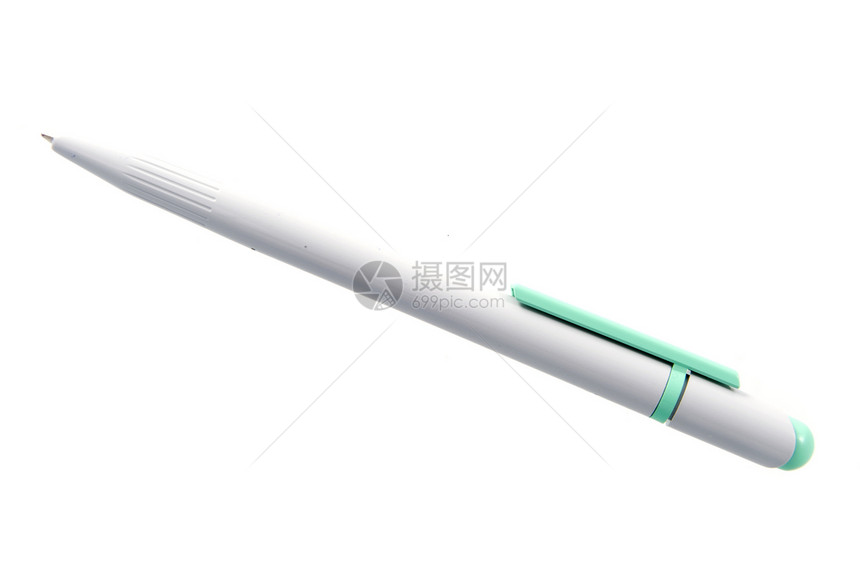 平线笔绿色白色圆珠笔墨水金属塑料机械图片