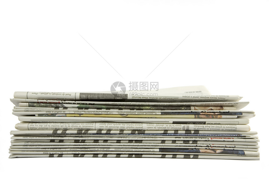 旧报纸堆商业团体邮政通讯记者白色文档报告工作图片
