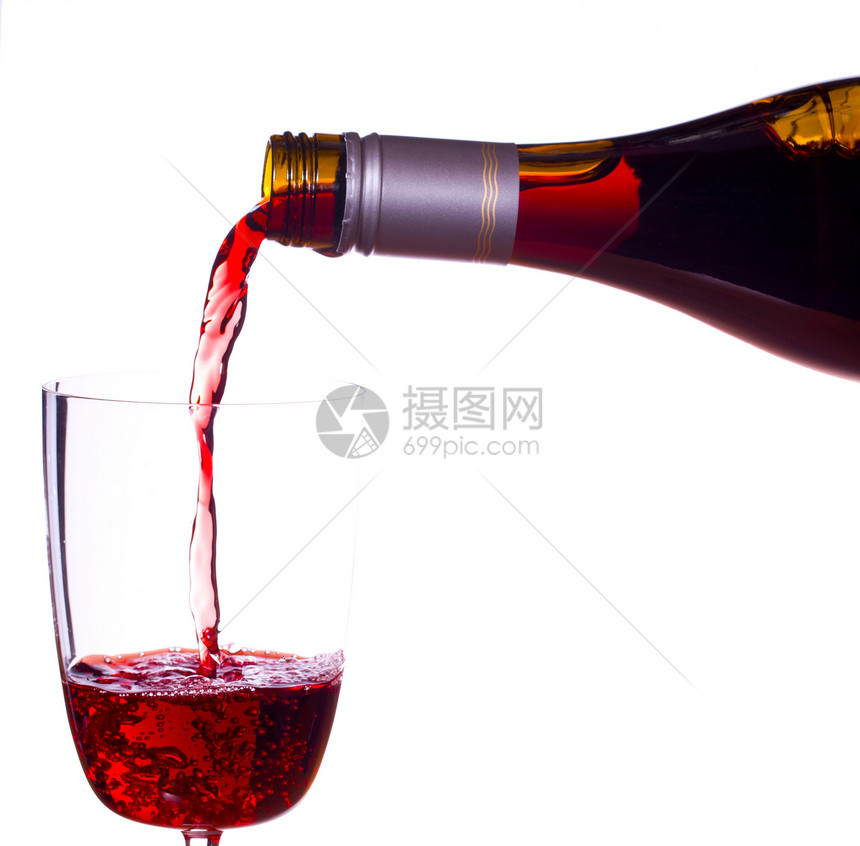 红酒倒入玻璃杯中轮缘器皿工作室液体溪流玫瑰金属饮料运动红色图片