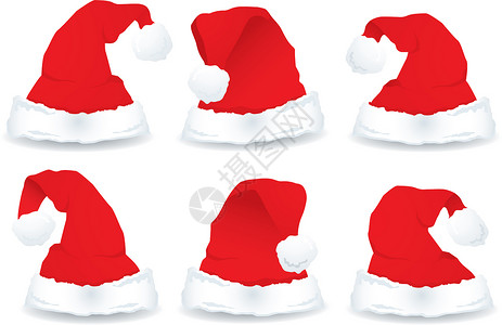 Santa hats 矢量插图背景图片