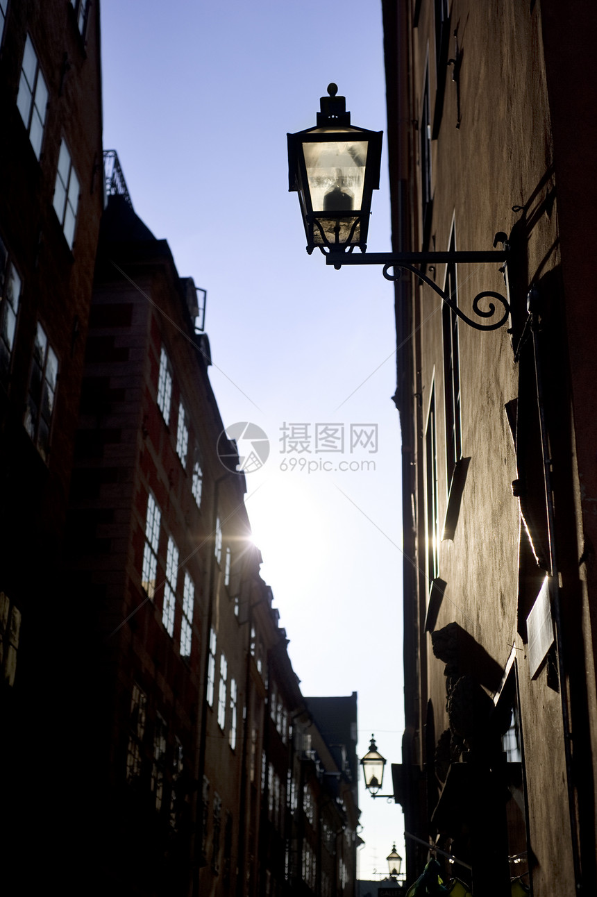 旧式灯笼太阳阳光建筑学街道旅游建筑地标住宅观光城市图片