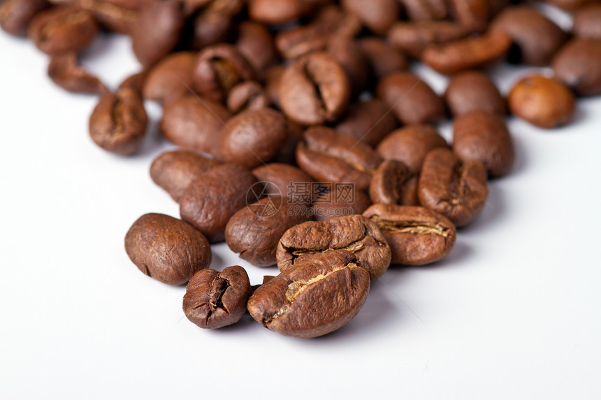 咖啡豆咖啡材料咖啡店食物豆子棕色白色黑色图片