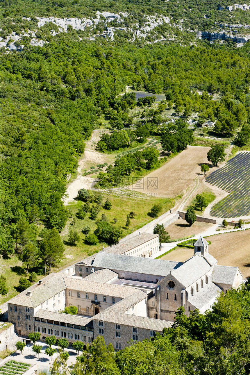 法国普罗旺斯普罗旺斯Senanque修道院世界鸟瞰图历史性教会位置建筑学建筑旅行景点外观图片