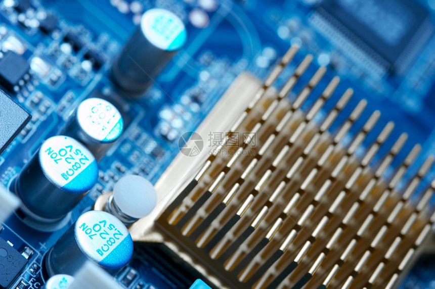 电脑计算机插座半导体打印硬件科学母板电路主板木板连接器图片