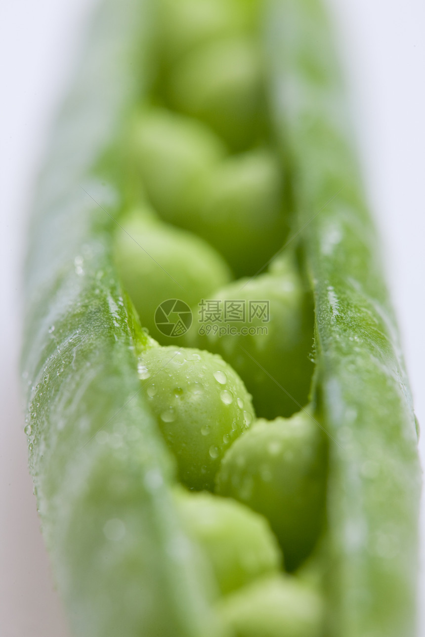 豌豆锅植物静物营养水滴绿色内饰豆荚飞沫维生素食物图片