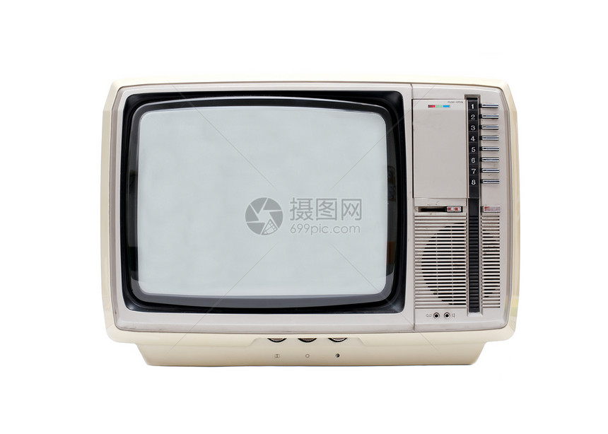 电视阴极技术器具娱乐古董天线电子产品白色播送程序图片