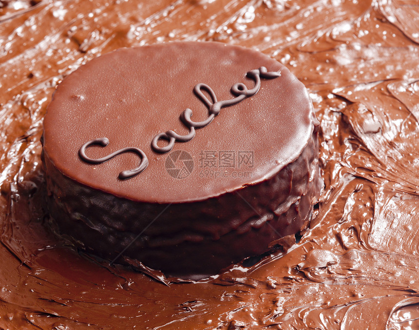 萨彻蛋糕甜点棕色生日食物巧克力静物营养蛋糕图片