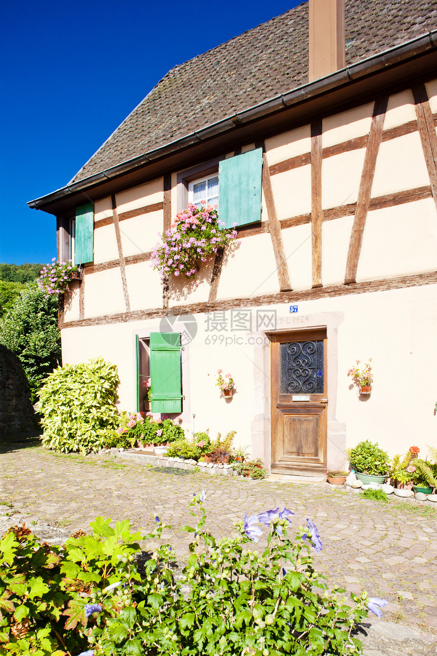 法国阿尔萨斯 卡耶斯贝格建筑学旅行外观世界房子建筑村庄位置图片