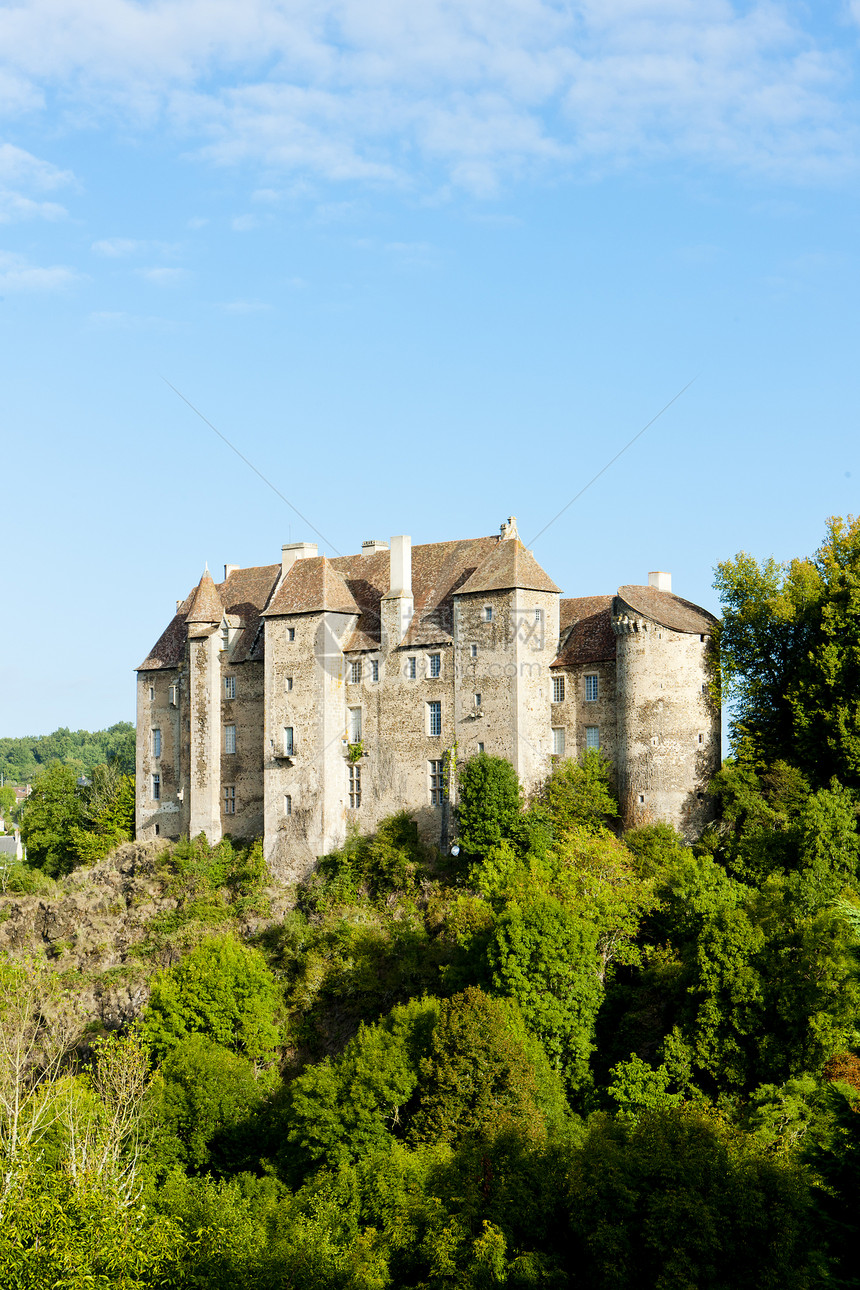 法国利穆辛克里斯省布萨卡外观历史城堡位置建筑学景点历史性建筑地标轿车图片