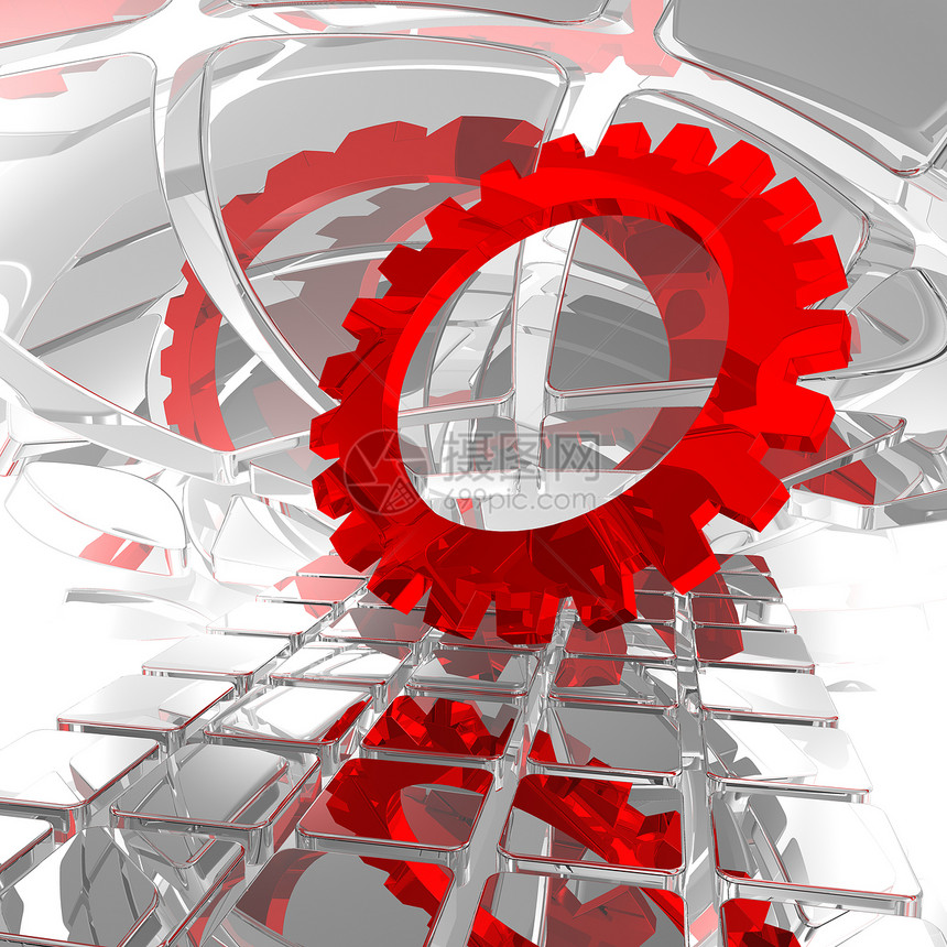 轮式车反射金属机械插图进步车削建造引擎工厂质量图片