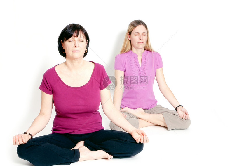 莲花的姿势运动冥想沉思休息保健母亲瑜伽座位女孩咒语图片
