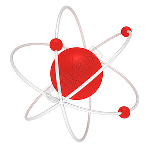 原子粒子圆圈电子白色化学品质子红色物理化学背景图片