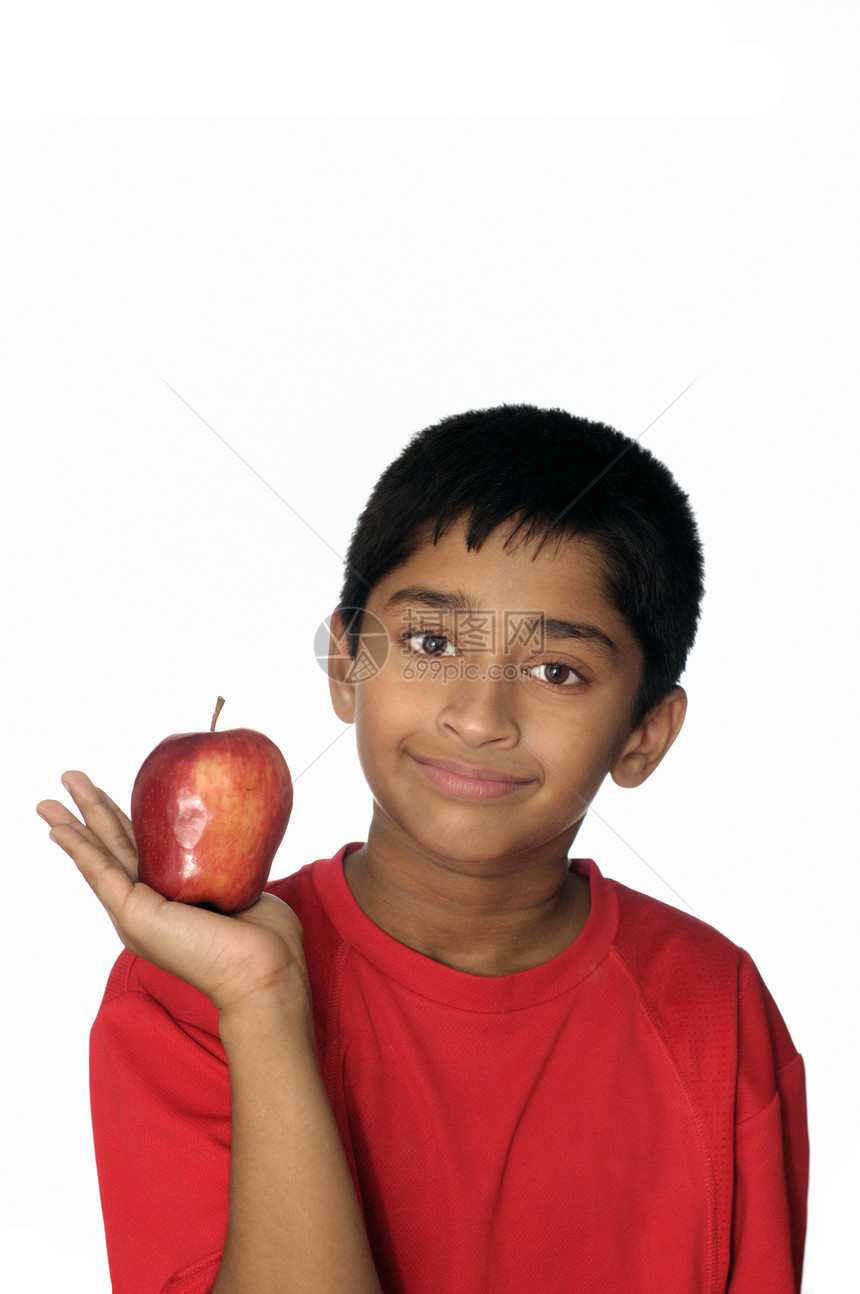 苹果红色乐趣保健微笑幸福男性卫生药品喜悦小吃图片