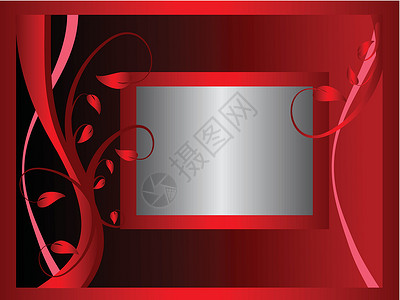 红色正规花层背景艺术品墙纸白色植物曲线栗色花丝藤蔓插图创造力背景图片