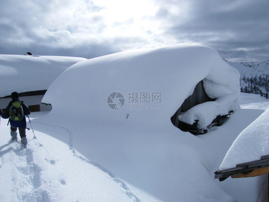 下了很多雪图片