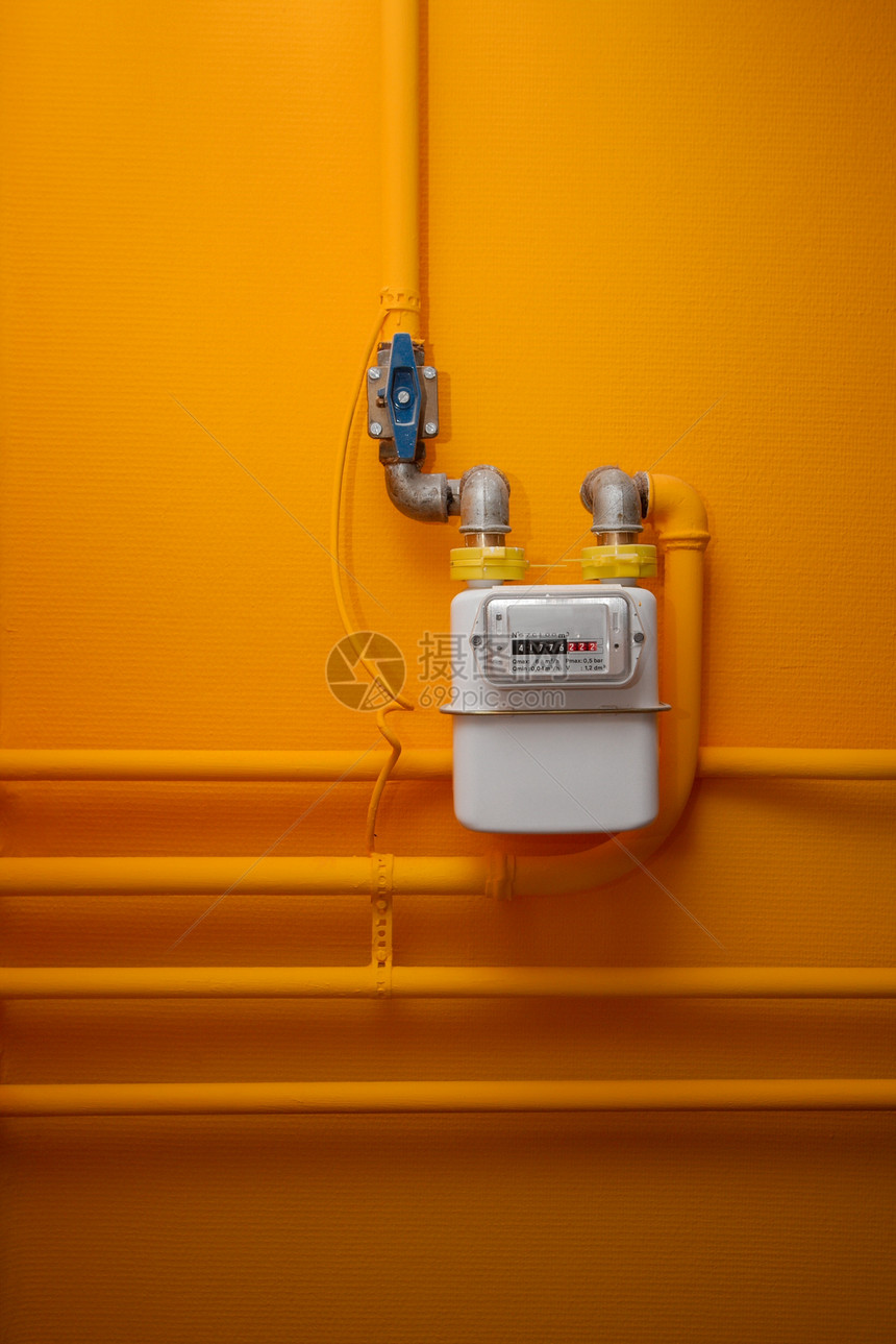 管道房子柜台橙子家庭温暖甲烷气体数数仪表乐器图片
