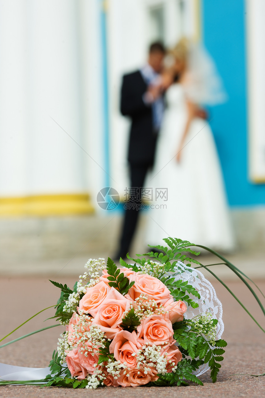 新娘的花束绿色橙子生活黄色接待订婚白色粉色摄影婚礼图片