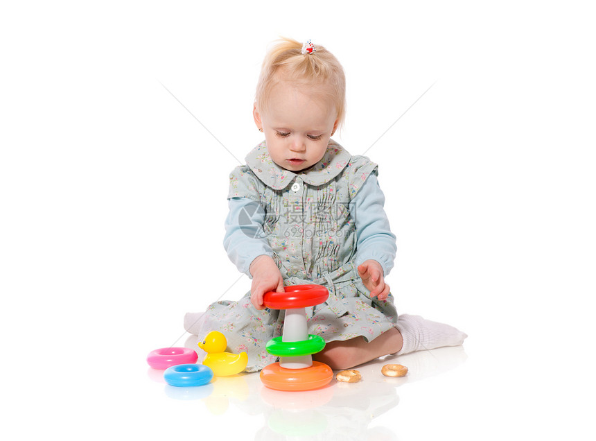 玩女孩游戏玩具乐趣金字塔女儿衣服婴儿学习喜悦孩子好奇心图片