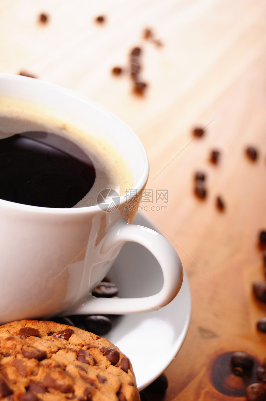 咖啡咖啡店食物早餐豆子生活静物杯子背景木头图片
