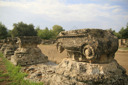 希腊废墟背景图片