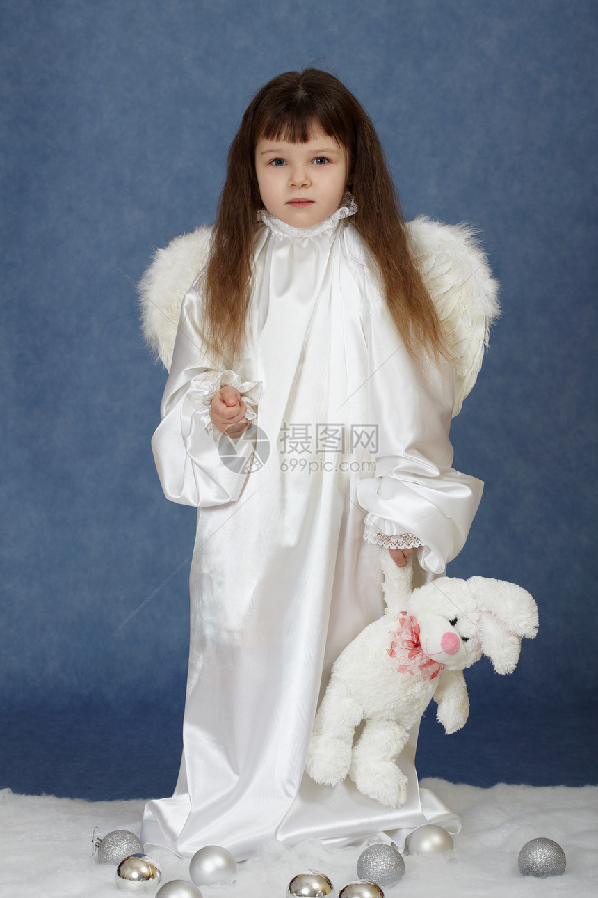 小女孩打扮成小兔子天使的天使图片