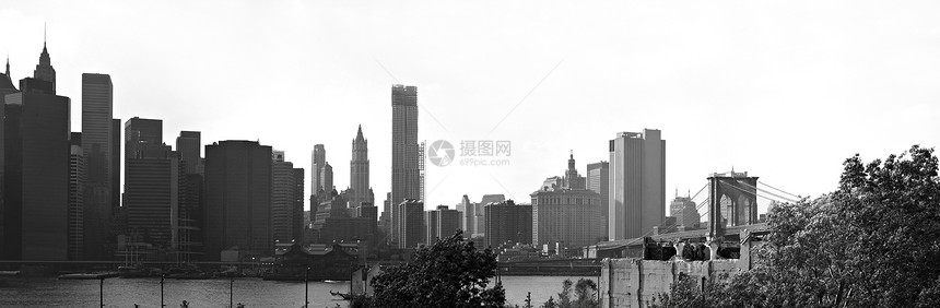 曼哈顿 NYC 天线全景假期建筑学市中心历史性旅行吸引力城市运输游客学位图片