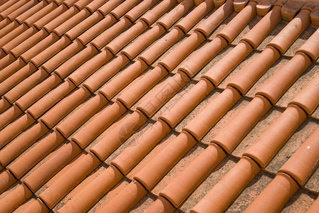 屋顶瓷砖建造水泥材料建筑庇护所黏土背景图片