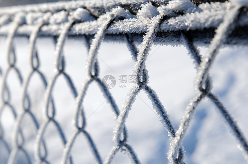 青霜在栅栏上天气水晶季节链环冻结金属雾凇墙纸雪花宏观图片