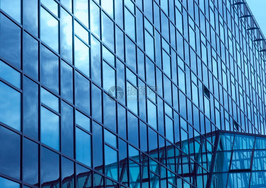 建筑大楼城市网格建筑学市中心景观中心蓝色职场天空反射图片