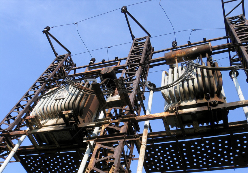 电力发电网络设施电缆分发变压器活力金属蓝色车站转换器图片