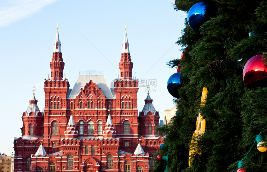 莫斯科圣诞节红色正方形旅游建筑旅行图片