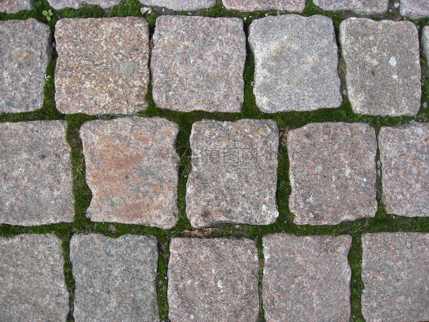 小型石块结构道路的纹质路线石头砖块组织街道地面装饰品岩石图片
