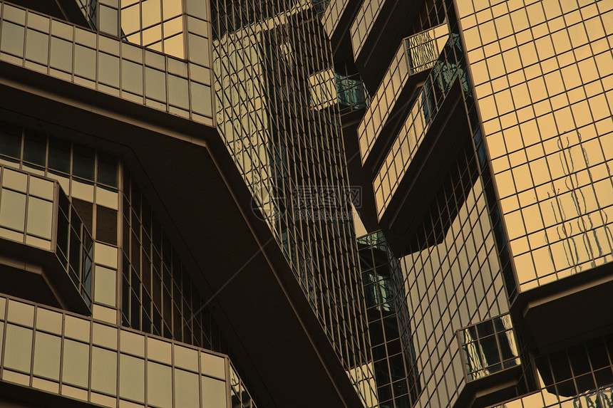 香港的摩天大楼窗口背景场景中心反射镜子市中心玻璃建筑景观商业窗户图片